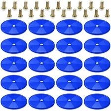 20 Pcs Front Reflector 3 Inch round Safety Trailer Reflectors with Screws for Fe