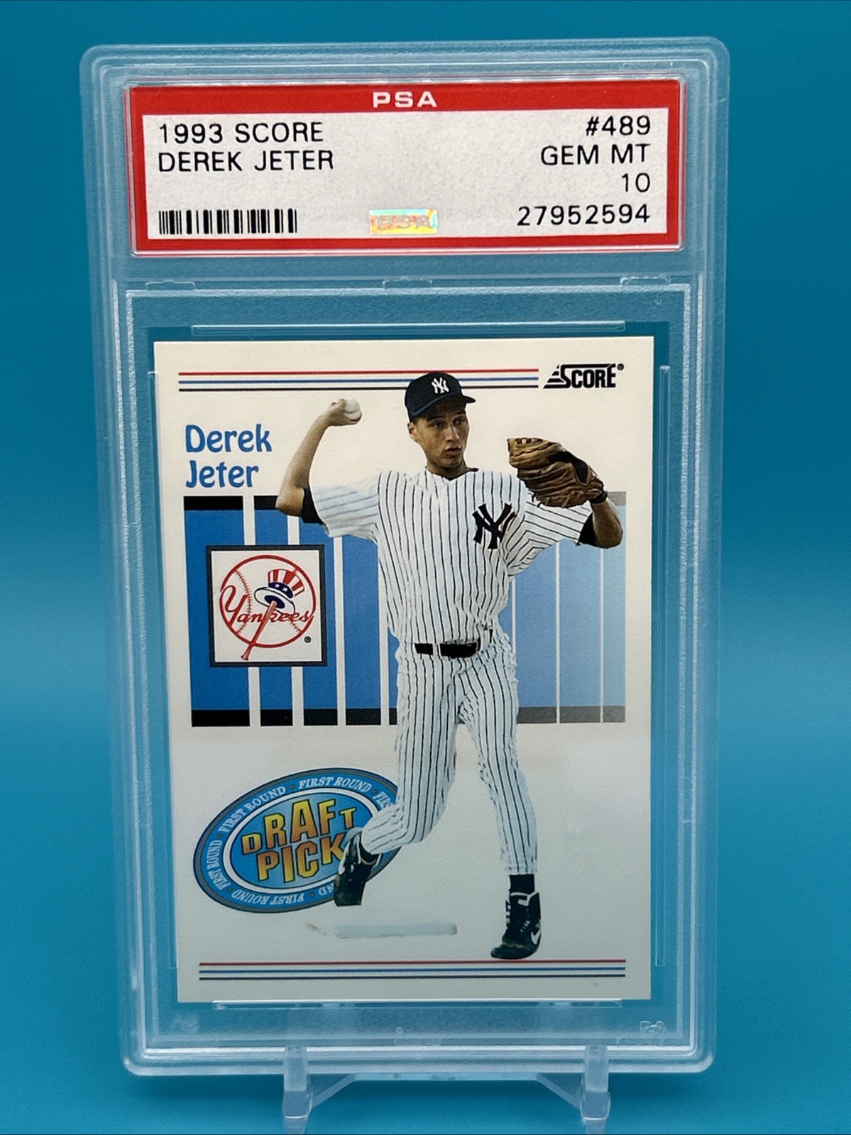 1993 Score Derek Jeter #489 RC Rookie PSA 10 