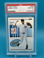 1993 Score Derek Jeter #489 RC Rookie PSA 10 