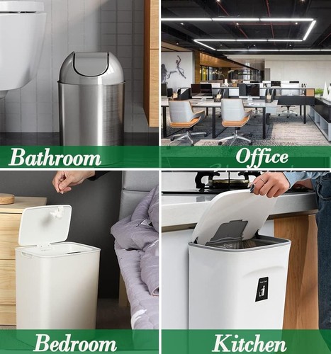 2 Gallon Clear Trash Bags 120 Count Small Garbage Can Liners Bathroom Office - Picture 4 of 7