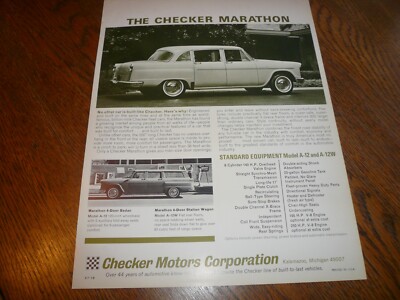 Checker Marathon & Aerobus Limousine & A-12E Limo Sales Flyer 
