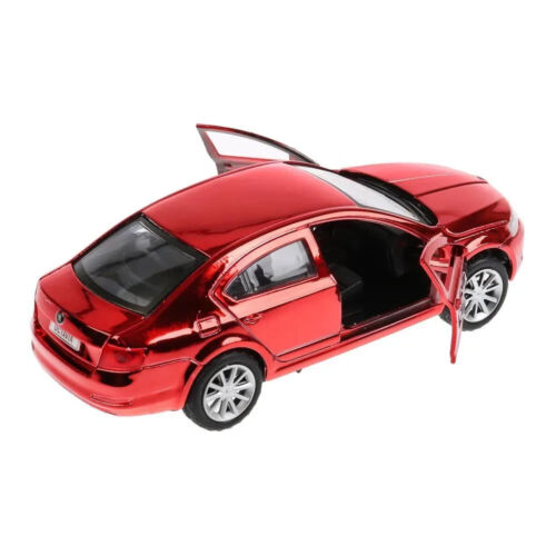Skoda Octavia modellino in metallo pressofuso scala auto giocattolo da collezione rosso cromato 1/36 - Foto 3 di 10
