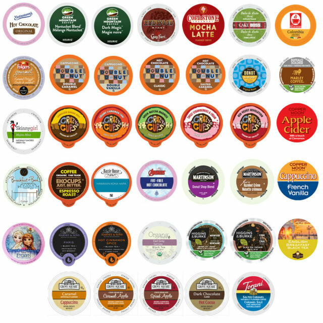 40count+Coffee+Hot+Chocolate+26+Tea+Single+Serve+Cups+for+Keurig+K
