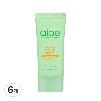 Holika Holika Aloe Waterproof Sun Cream SPF 50+ PA++++ 70ml x 6ea