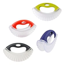 Dexas Mezzaluna Leaf Greens Salad Cutter - Red, Green, Purple or Grey