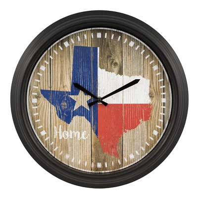 404-3840TX La Crosse Clock Co. 15.75" Indoor/Outdoor Wall Clock - Texas