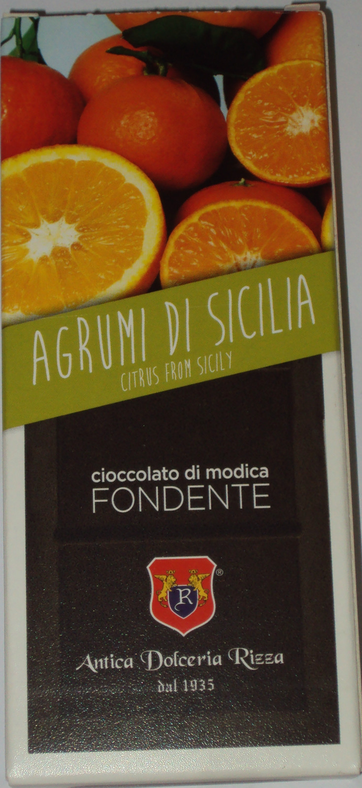 CIOCCOLATO DI MODICA AGRUMI DI SICILIA DOLCERIA RIZZA DAL 1935  400 G