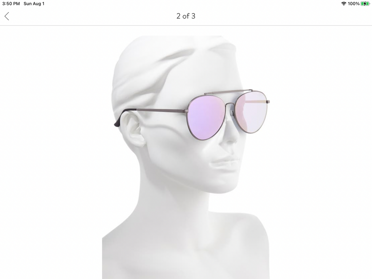 QUAY AUSTRALIA LICKETY SPLIT 55 mm AVIATOR SUNGLASSES ~ NWT  display picture 2
