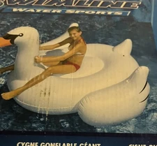 Swimline 90621SL 75" Giant Ride-On Swan