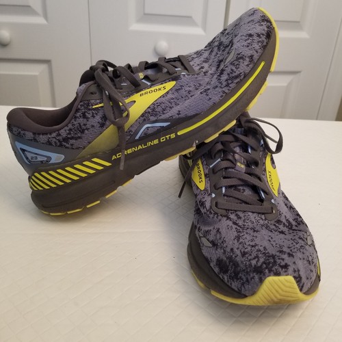 Brooks Men Adrenaline GTS 23 Running Shoe NineIron/Folkstone/Sulphur Size 11 - Picture 2 of 8