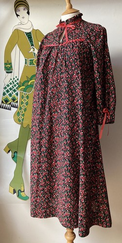 VINTAGE 70s BOHO COTTAGEGORE PIE CRUST COLLAR PIARIE DRESS BRITISH BOUTIQUE 6 8 - 第 1/11 張圖片