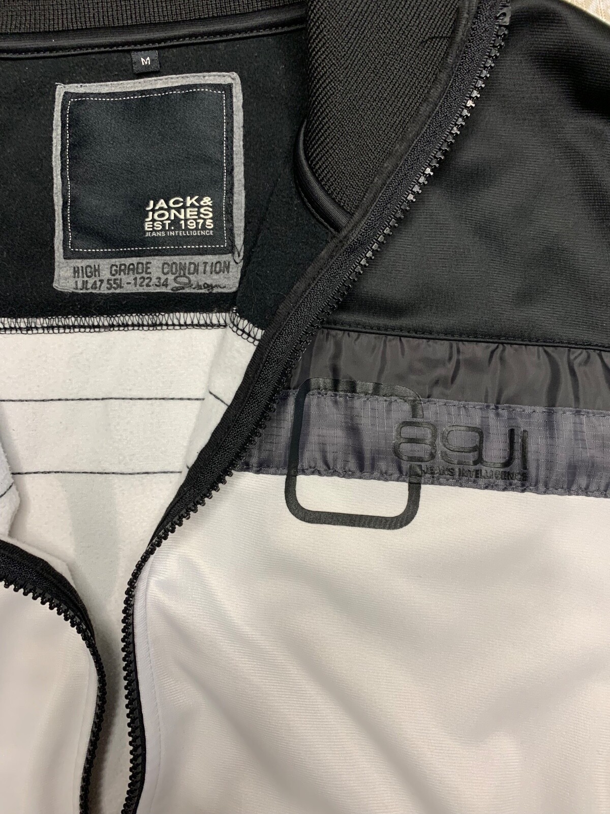 Men's Vintage Jack And Jones High Grade Condition Black White Jacket image 4