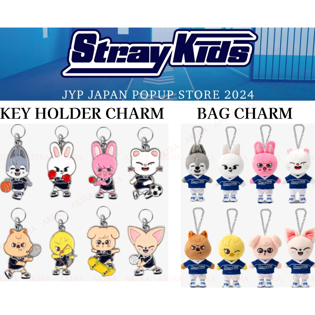 アイドル Stray Kids BAG CHARM ALL TYPES SET STRAY KIDS ATE JYP POPUP STORE JAPAN 2024 KEY HOLDER CHARM