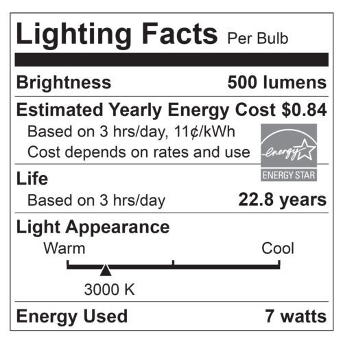 Sunlite LED PAR16, Dimmable, 7W, GU10, 3000K Warm White, Energy Star