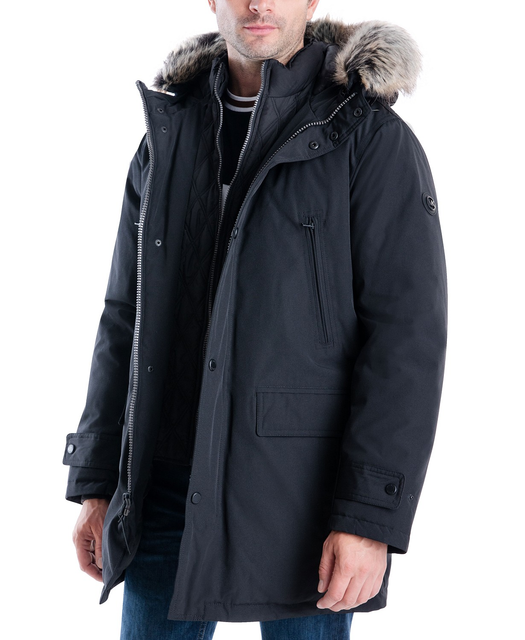 michael kors parka black