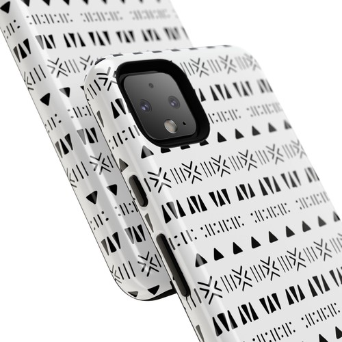 Black and White Southwestern Aztec Pattern Google Pixel Tough Cases - 第 88/131 張圖片