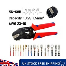 SN-68B Crimp Plier Tool 0.25-1.5mm 23-16 AWG Crimper Servo JST Molex Deutsch Pin