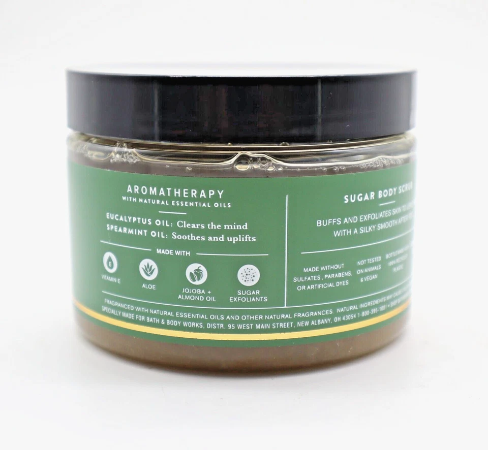 Bath & Body Works Aromatherapy Eucalyptus Spearmint Sugar Body Scrub 13oz – NEW - Image 2 of 4