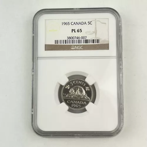 1965 Canada 5C Five Cents PL65 PL 65 NGC Graded