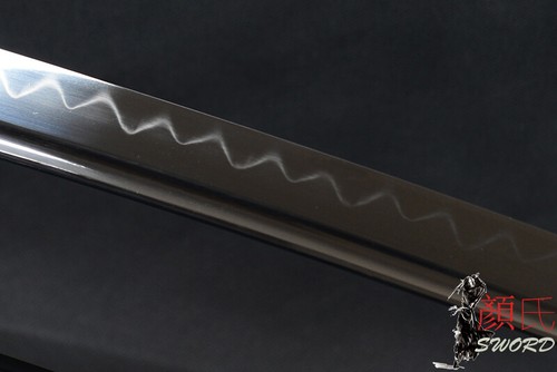 Iron Tsuba Japanese Samurai Katana 1095 Carbon Steel Clay Tempered Sharp Sword - Picture 8 of 12