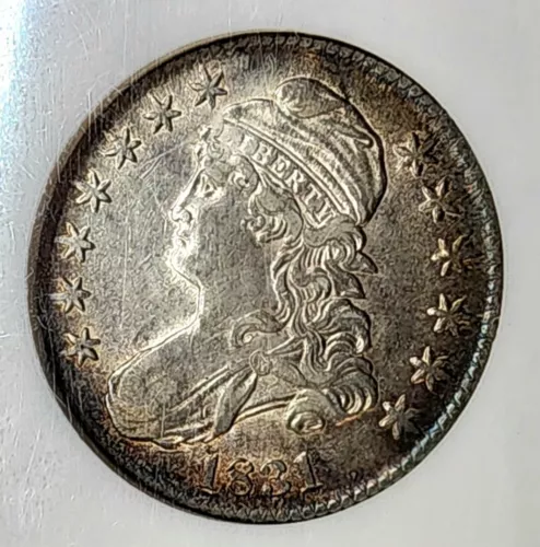 CHOICE 1831 Capped Bust Half Dollar 50C NGC AU-53 High Grade Beauty, Nice Toning
