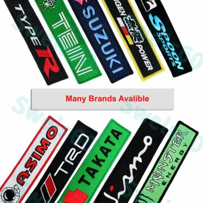 Embroidery Key Chain Ring Straps Holder for TAKATA HONDA TRD NISMO BRIDE SPOON
