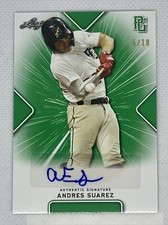 2021 LEAF PERFECT GAME GREEN ANDRES SUAREZ PAPER RC AUTO # 5/10