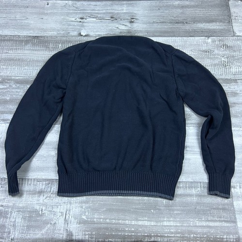 Five Four Mens Sweatshirt Large L Black Knit Pullover Long Sleeve Crew Neck - Picture 10 of 10