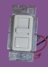 Leviton IllumaTech Dimmer Switch For Dimmable Bulbs Light Almond Faceplate