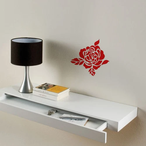 Calcomanía adhesiva de vinilo arte flor rosa para Macbook computadora portátil ventana coche SUV decoración de pared Foto 3 de 4