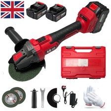 48V 125mm Cordless Angle Grinder Brushless with 2 Battery & Charger & 2*Disc Kit