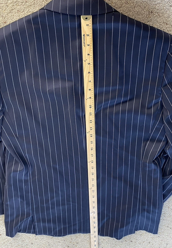 Versace Collection Mens Black Pinstripe 100% Wool Blazer Sport Coat 44R EU54 - Picture 16 of 17
