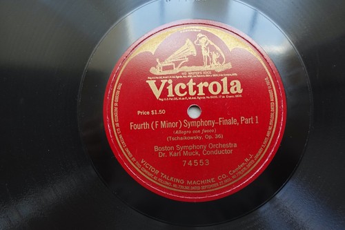 Dr. Karl Muck "Fourth F Minor Symphony Finale" VICTROLA 74553/74554 12" 78rpm 2x - Picture 2 of 3