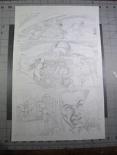 vtg 1980s original comic art Robb Phipps E-Racer #1 Pg 7 TSR Malibu