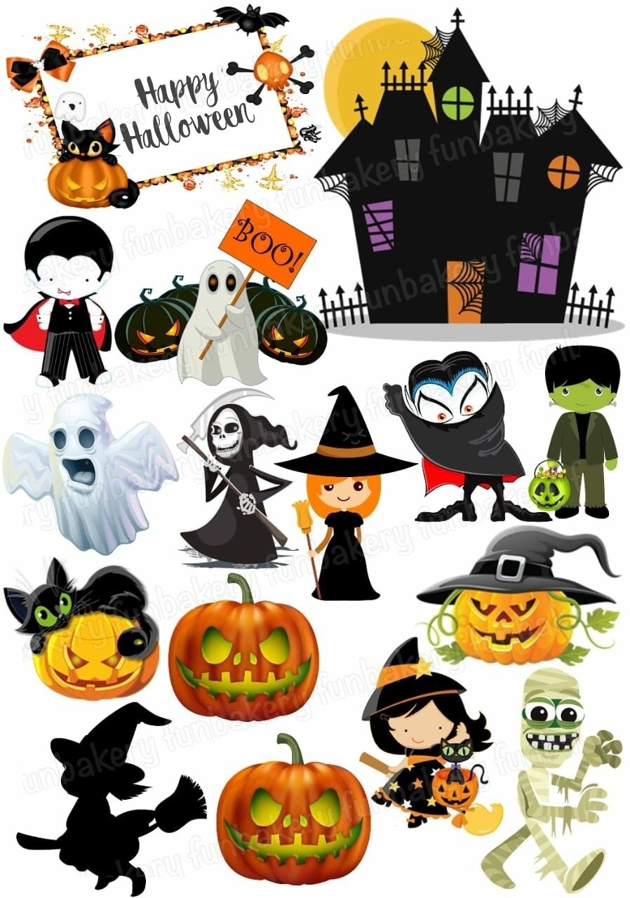 Halloween comestible magdalena imagen de pastel colgador fiesta decoración vampiro calabaza momia espíritu