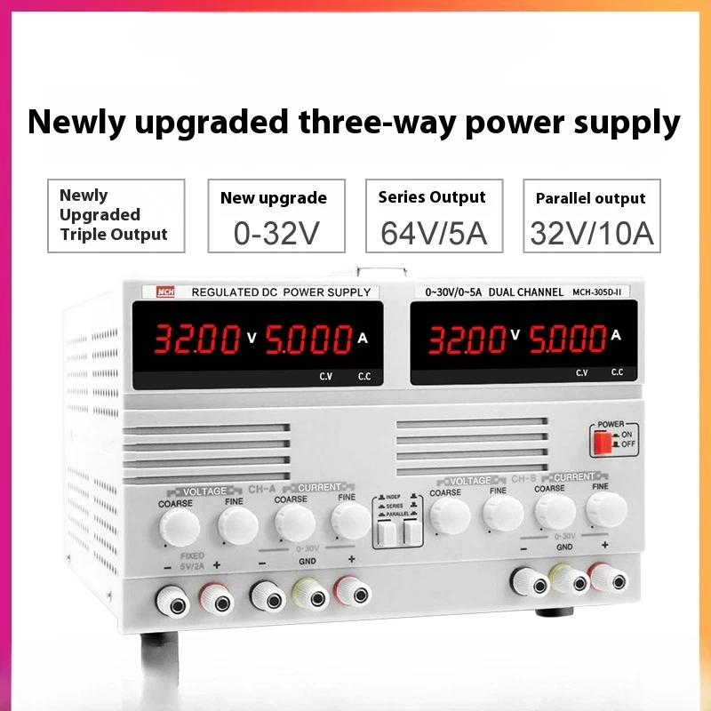Dual Adjustable DC Regulated Power Supply Aging Test Ammeter Maintenance - Image 3 of 4