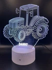 Personalised Tractor Gift -  3D Effect Multicolour Led Light Christmas Gift
