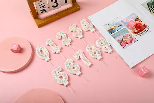 Number 3 Candles for Birthday Cakes Sweet Theme 3 Birthday Candle Macaron Gli... - Picture 6 of 7