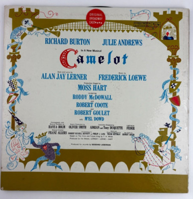 Camelot Musical Original Broadway Cast LP Columbia Masterworks KOL 5620   1960