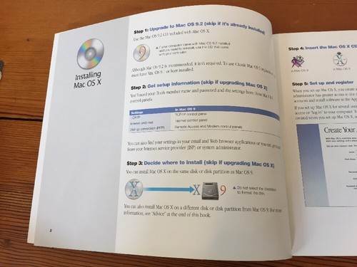 Vintage 2001 Welcome to Mac OS X 10 Macintosh Software Manual Guide Booklet - Picture 3 of 6