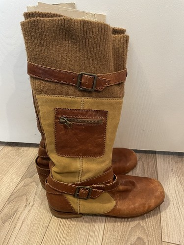 Seychelles Anthropologie Boots Leather Pocket Sweater 8~