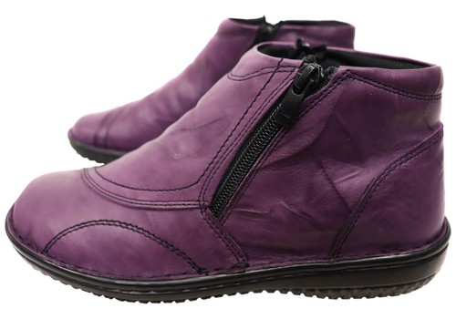 Cabello Confort Calzado Cuero Doble Cremallera Botas Cabello Zapatos 5250-27 Negro Azul Marino - Imagen 12 de 17