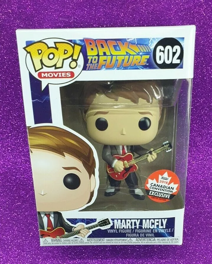 FUNKO POP MOVIES BACK TO THE FUTURE 602 MARTY MCFLY with GUITAR VINYL FIGURE