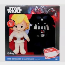 Toys for Father & Son Daddy Gift NEW! Star Wars Darth Vader Luke Skywalker Plush