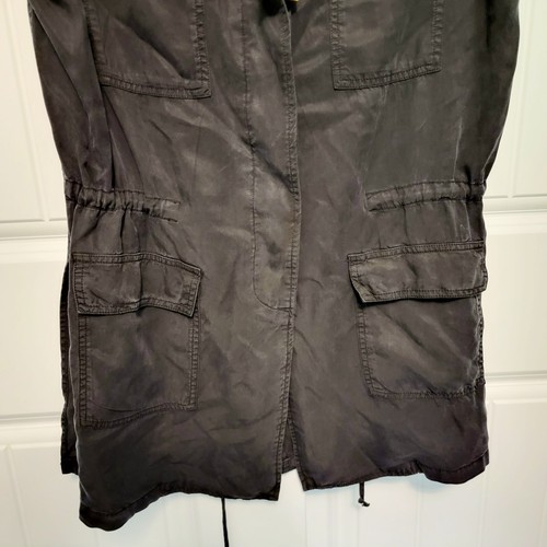 Buffalo David Bitton Sz Small Lightweight Vest Button Up Adjustable Waist Black - 第 7/12 張圖片