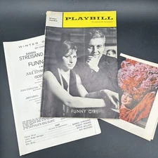 Funny Girl Playbill Barbra Streisand Sydney Chaplin March 1964 Opening Month