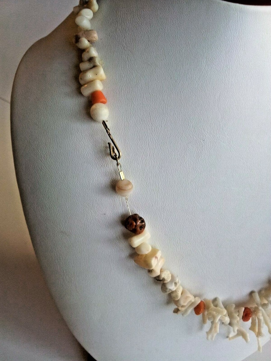 Collier De Perles Naturelles Roses, Blanches, Saumon, Corail, Rouges - Magnifique Et Authentique - Occasion