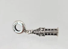 Authentic Pandora Sterling Silver London Big Ben Bead Dangle silver  Charm