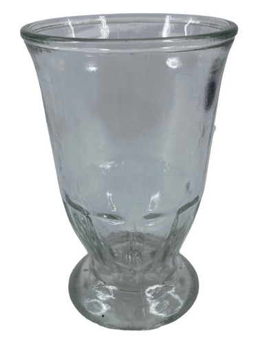 VTG 2 Small Clear Cups made of Pressed Glass Formed with Base - Picture 4 of 14