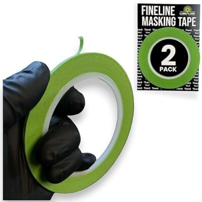 #ad #ad LiME LiNE 1 8quot; Width Green Fineline Paper Masking Pinstriping Tape Pack of 2 $15.74